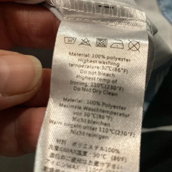 Blue Tropical Print Men's Shirt medium - Picture 4 of 5